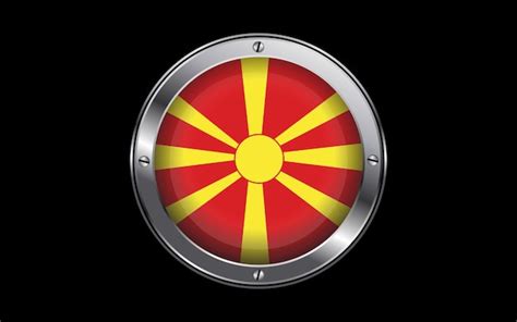 Premium Vector North Macedonia Flag In 3d Vector
