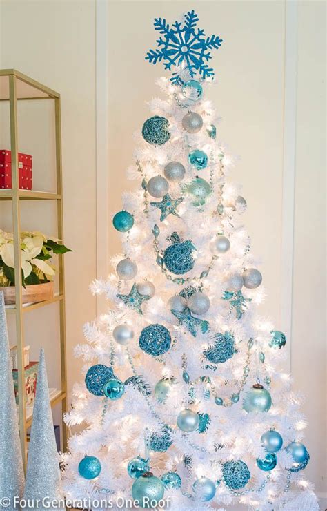 Our Cute Blue White Christmas Tree White Christmas Tree Decorations