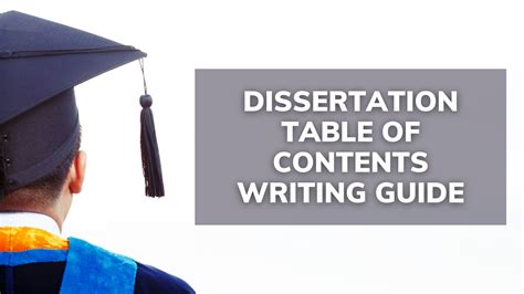 Dissertation Table Of Contents Definitive Writing Guide