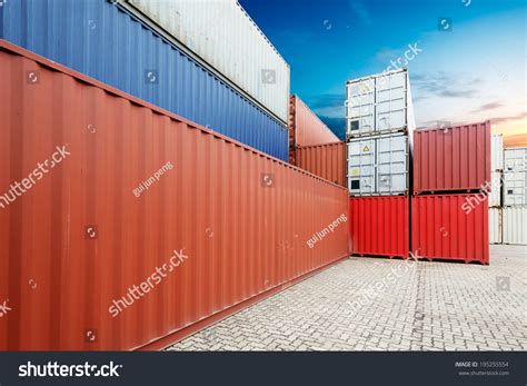 Stack Cargo Containers Docks Stock Photo 195255554 Shutterstock