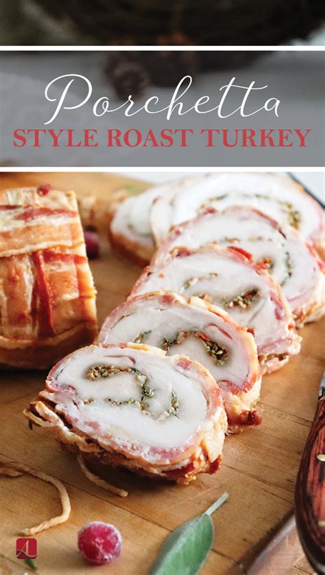 Unwrap the turkey and place it on a rack in a shallow roasting pan or a baking sheet. Porchetta Style Roasted Turkey | Roasted turkey, Roast ...