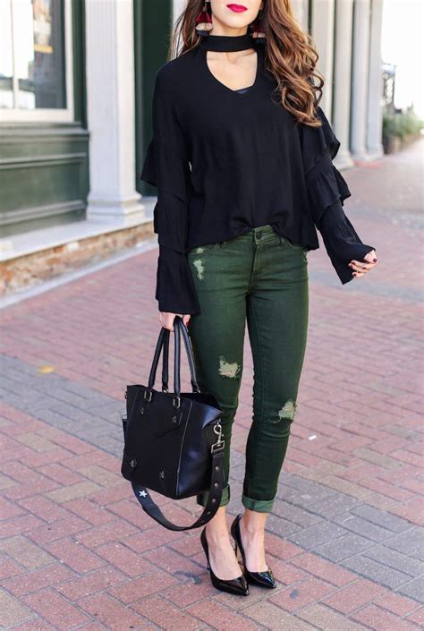 how to style olive jeans 2 different ways southern sophisticated by naomi trevino fashion