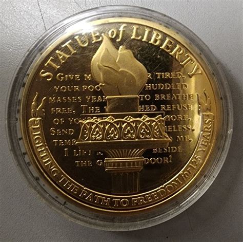 Statue Of Liberty 125th Anniversary Commemorative Coin Layered W 24k