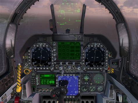 A scale model of the f18's left and right digital display indicators with rotary switches included. F 18 Cockpit Display