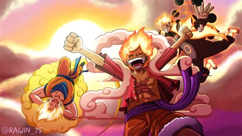 Crossover 4k Goku Monkey D Luffy Naruto Uzumaki Gear 5 One Piece