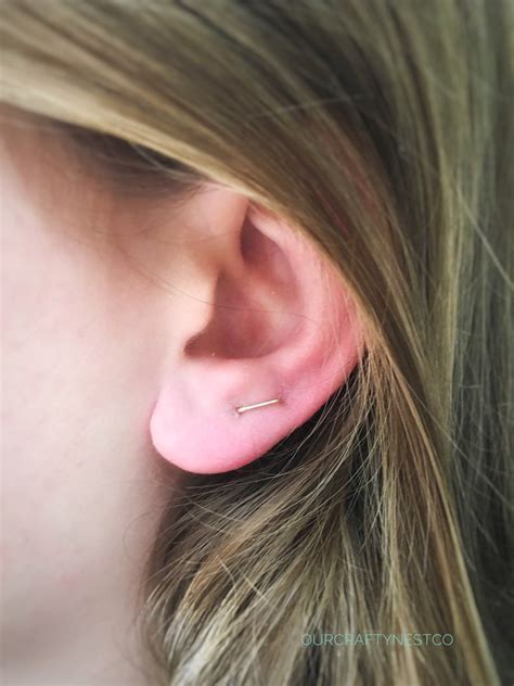 DOUBLE Piercing MULTIPLE Piercing Double Stud Earring Two Etsy Canada