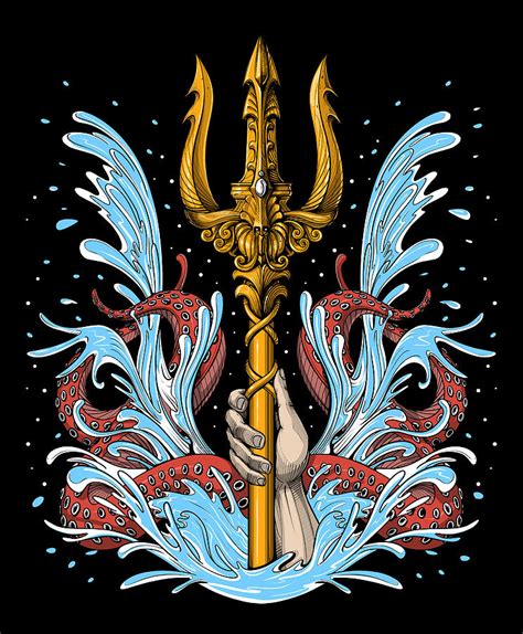 Poseidon Trident Digital Art By Nikolay Todorov Fine Art America