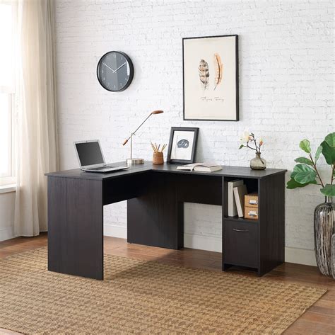 Mainstays L Shaped Desk With Hutch Espresso Ph