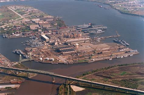 An Overall High Oblique Aerial View Of The Philadelphia Naval Shipyard