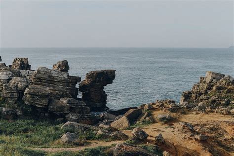 Hd Wallpaper Rock Formations Near Body Of Water Promontory Nature