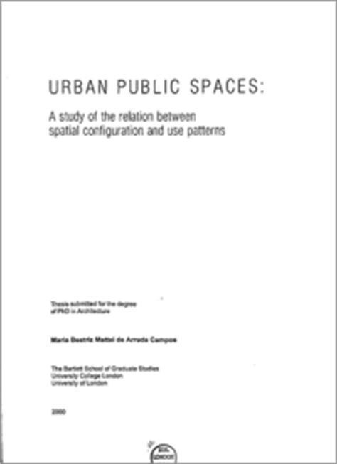 urban public spaces  study   relation