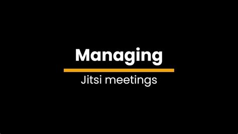 Scheduling Jitsi Live Meetings Youtube