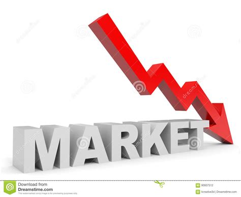 Graph Down Market Arrow Stock Illustration Illustration Of Finance