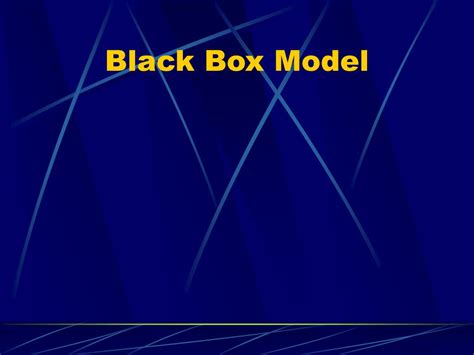 What Is The Black Box Model
