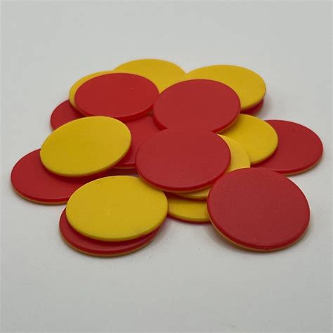 25mm Counters Two Colour Double Sided Round Plastic Counters