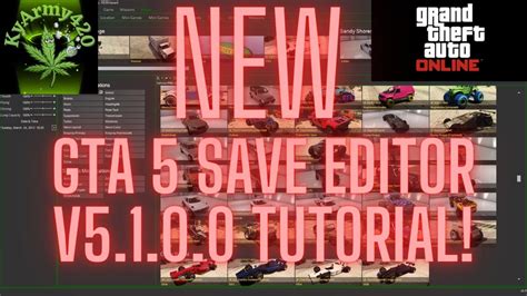 Gta 5 New Save Editor V5 1 0 0 Tutorial Youtube