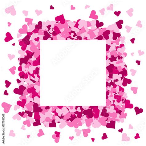 Pink Hearts Frame Stock Vector Adobe Stock