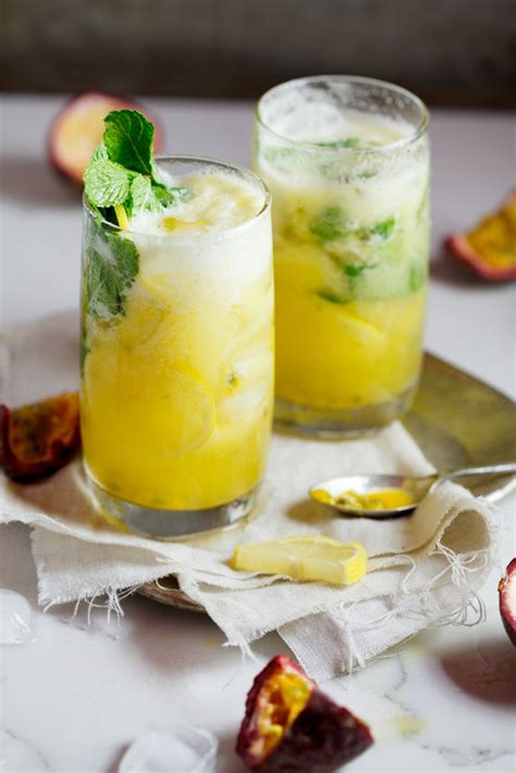 Fresh Pineapple And Passion Fruit Mojito Simply Delicious