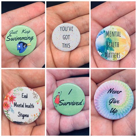 Mental Health Button Badges Etsy UK