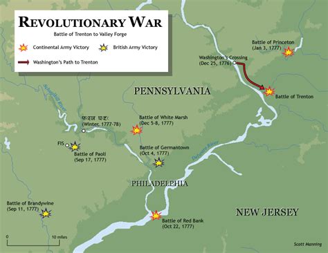 American Revolution Valley Forge Map