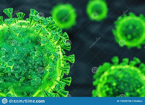 Green Germ Virus Bacteria Coronavirus Stock Illustration Illustration