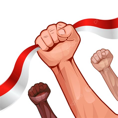 Tangan Memegang Pita Merah Putih Vector Png Bendera Merahputih Porn Sex Picture