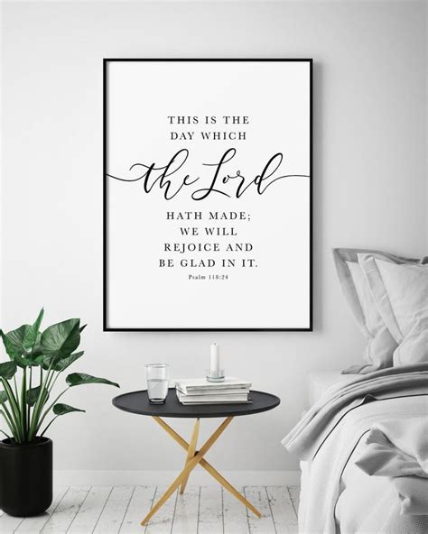Psalm 118 Kjv Bible Verse Quote This Is The Day The Lord Has Made Christian Wall Art Decor