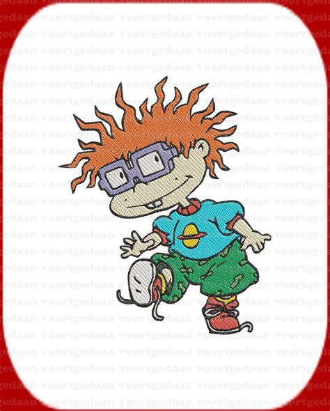 Chuckie Finster Rugrats Filled 02 Embroidery Design Instant Etsy