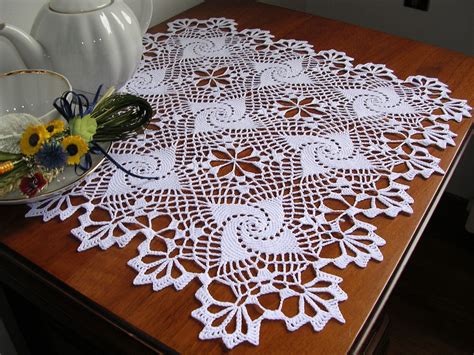 Pdf Pattern For Square Crochet Doily Diagram Lace Runner Easter