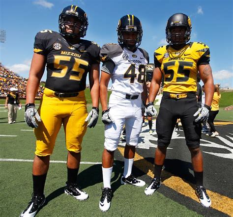 Models Showcase The New Football Uniforms During Halftime At The Black And Gold Game At Faurot