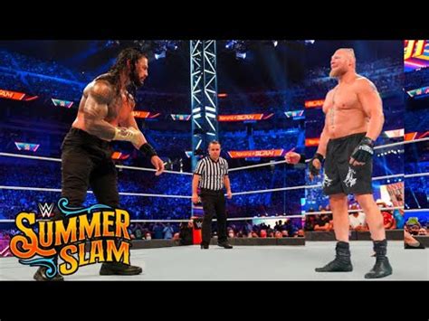 Roman Reigns Vs Brock Lesnar Last Man Standing Match Wwe Summerslam