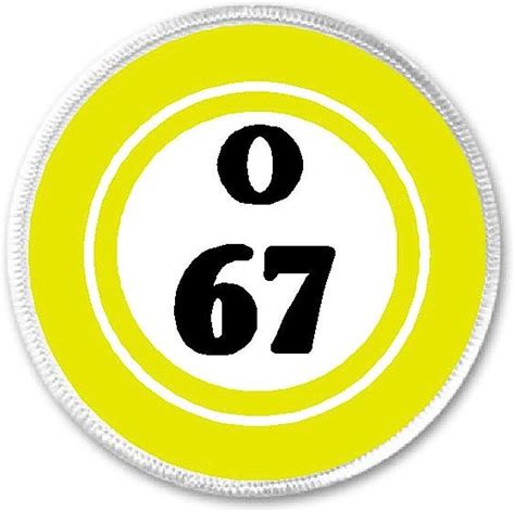 O 67 O67 Bingo Ball 3 Sewiron On Patch Game Hobby