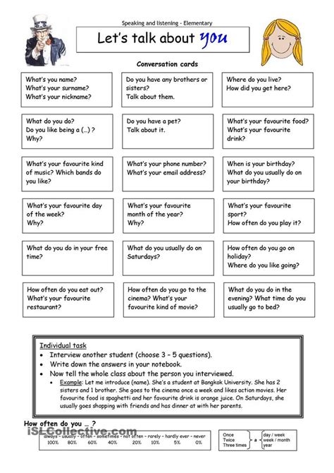 Used To Conversation Questions English Esl Worksheets