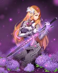 Purple Hair Anime Sword Girl