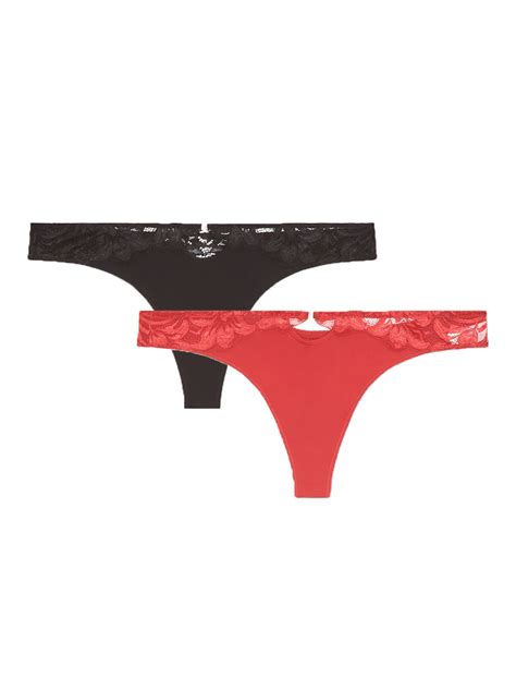 Adored By Adore Me Womens Layla Thong Underwear 2 Pack Walmart Com