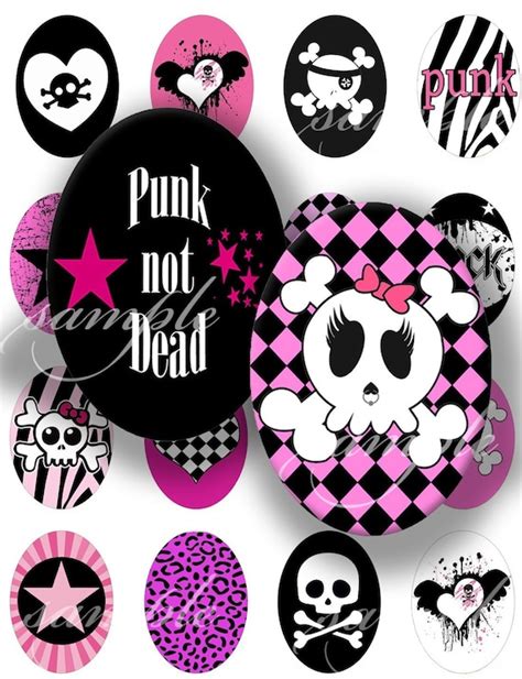 Items Similar To Emo Punk Rock Digital Collage 405 Sheet 40x30 Mm