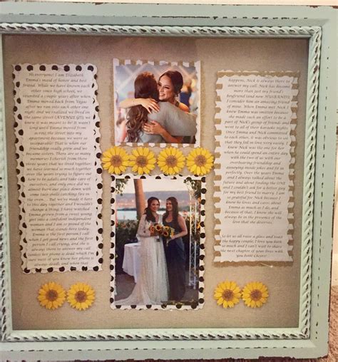 We did not find results for: Maid of honor speech frame. After wedding gift to bride ...