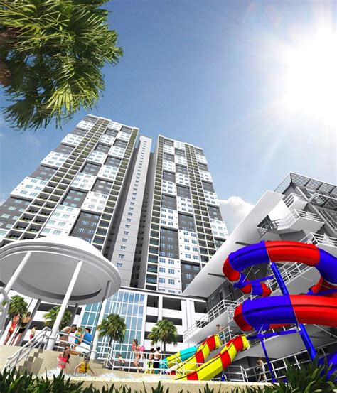 Have your own version of the game show wipeout here with water obstacle courses and free fall waterslides. Palma Laguna Water Park Condo | Penang Property Talk