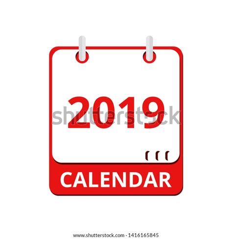 Design Calendar 2019 Year Vector Illustration Stock Vector Royalty