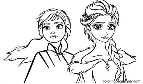 Sorelle Elsa E Anna Disegni Da Colorare Disegni Da Colorare Elsa E Anna Disegni Da Colorare