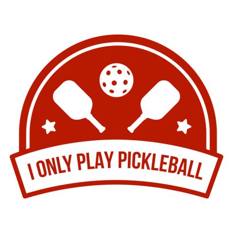 Pickleball Ball Paddle Banner Badge Transparent Png And Svg Vector File