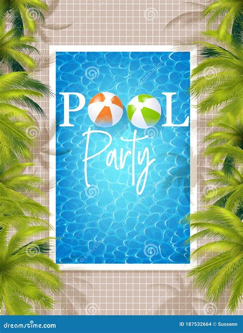 Pool Party Invitation Stock Vector Illustration Of Ocean 187532664