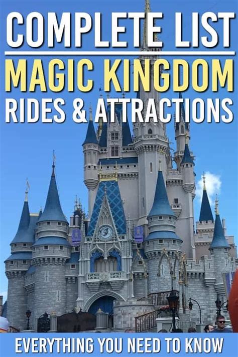 Magic Kingdom Rides And Attractions The Complete List Magic