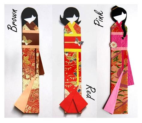 Japanese Origami Doll Bookmarks In Various Colours Via Etsy Origami Art Japanese