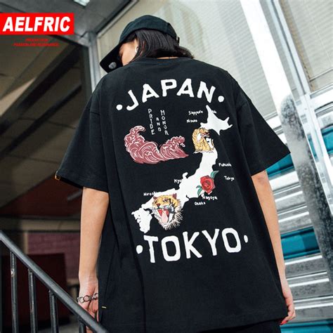 Aelfric Japanese Style Tiger Rose Printed T Shirt Women 2019 Summer Casual Streetwear Hip Hop