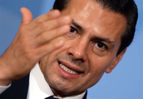 Mexican President Enrique Pena Nieto Speaks As He Takes Part In A
