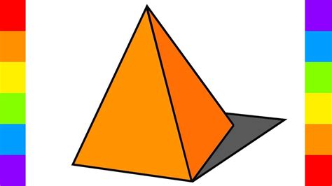 How To Draw A 3d Pyramid Step By Step Easy Youtube