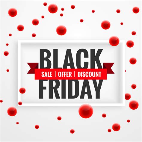 Amazing Black Friday Sale Banner With Red Dots Download Free Vector