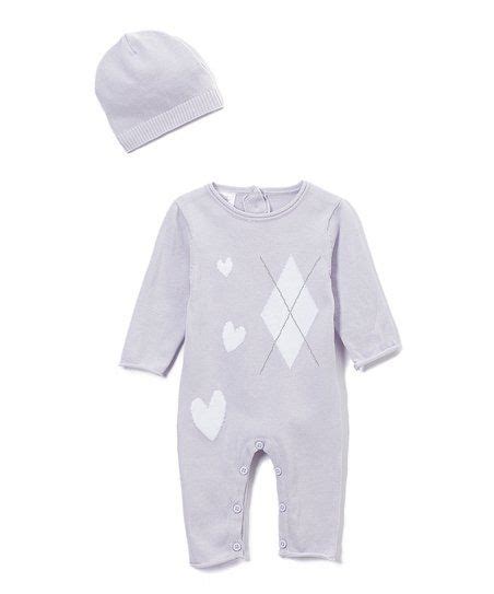 Baby Mode Purple And White Romper And Beanie Infant Zulily Rompers