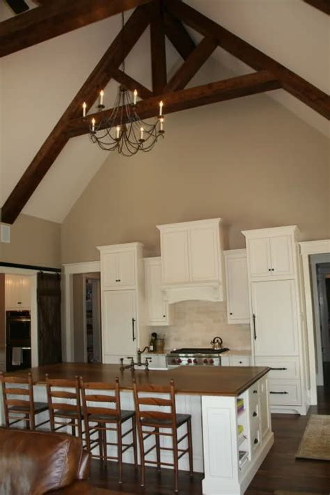 Finished Kitchen Creamy With Walnut Cabinets Painted Benjamin Moore